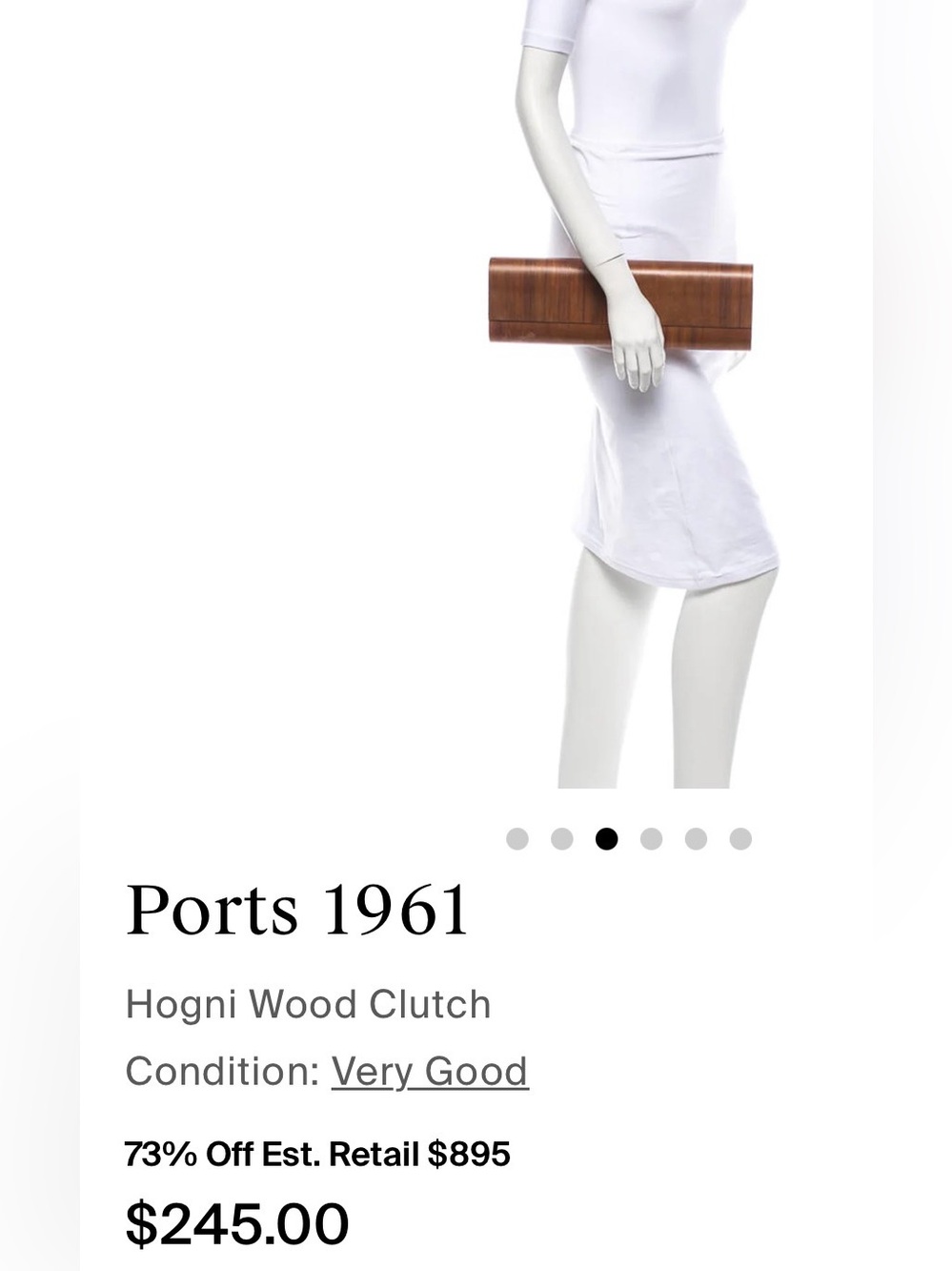 Ports 1961 Wood Clutch Bag